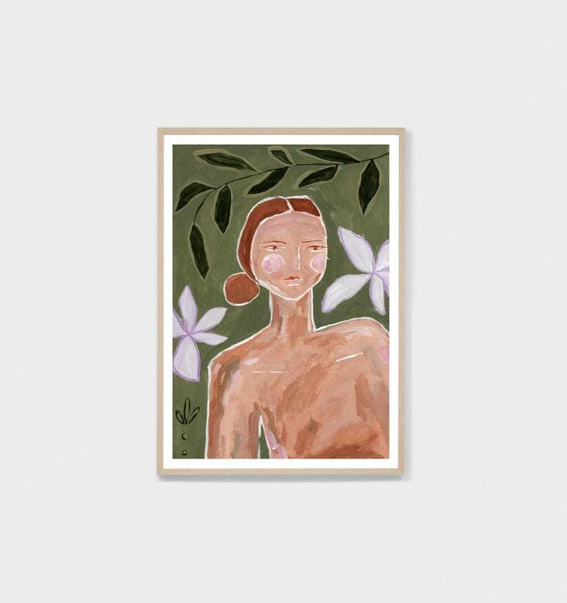 Middle of Nowhere Affordable Prints Middle of Nowhere 'Feminine Muse Olive 1' Print