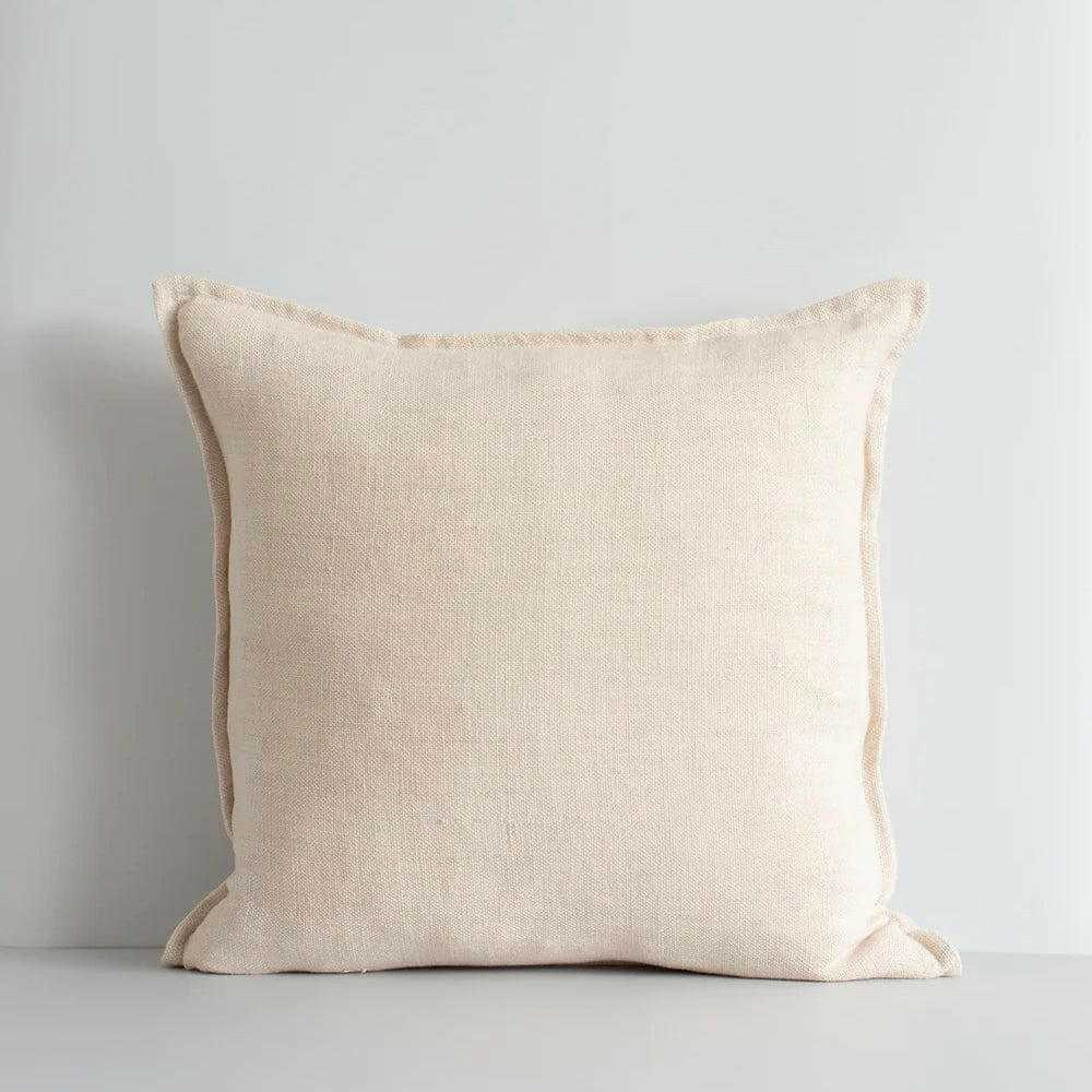 Baya Flaxmill Cushion nude linen 50x50cm with feather insert organic texture