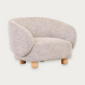 GlobeWest Flo Occasional Chair - Moon Rock - Natural Ash