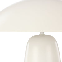 Marley Table Lamp white modern iron lamp with hemispherical shade and cylindrical base for ambient lighting