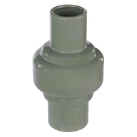 Amalfi Merrik Vase medium green high-gloss geometric clay decorative vase for modern interiors