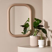 Middle of Nowhere Gertrude Mirror, Taupe - styled in situ