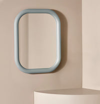 Middle of Nowhere Gertrude Mirror, Dusty Blue - styled in situ