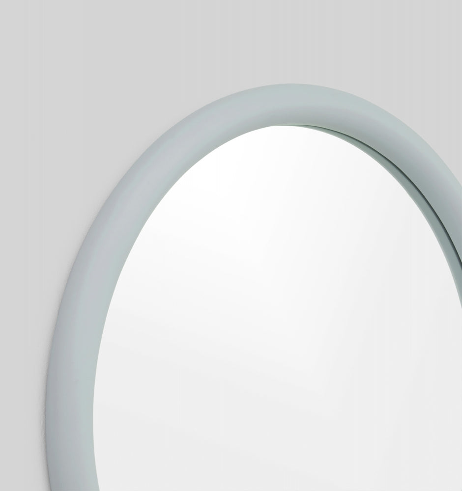 Middle of Nowhere Gertrude Round Mirror, Dusty Blue - frame detail