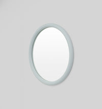 Middle of Nowhere Gertrude Round Mirror, Dusty Blue - tubular frame profile