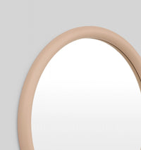 Middle of Nowhere Gertrude Round Mirror, Taupe - frame detail