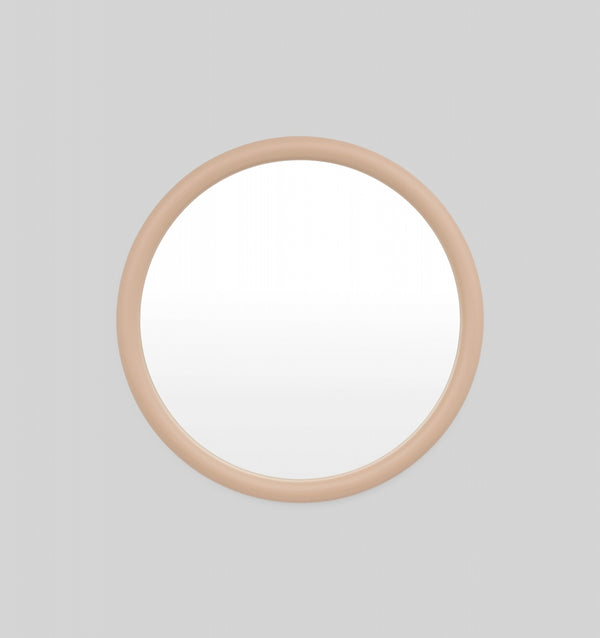 Middle of Nowhere Gertrude Round Mirror, Taupe | Norsu Interiors