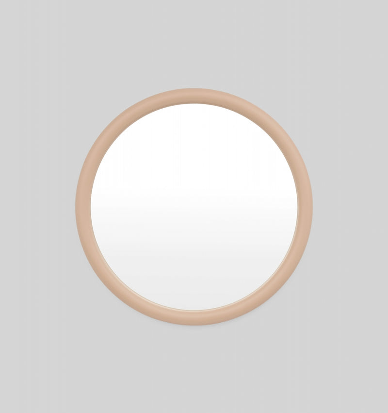Middle of Nowhere Gertrude Round Mirror, Taupe | Norsu Interiors