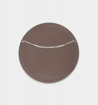 Middle of Nowhere Gertrude Round Gloss Mirror, Cocoa - reverse showing fixings