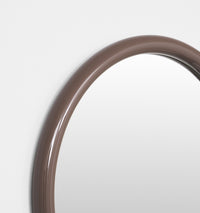 Middle of Nowhere Gertrude Round Gloss Mirror, Cocoa - frame detail