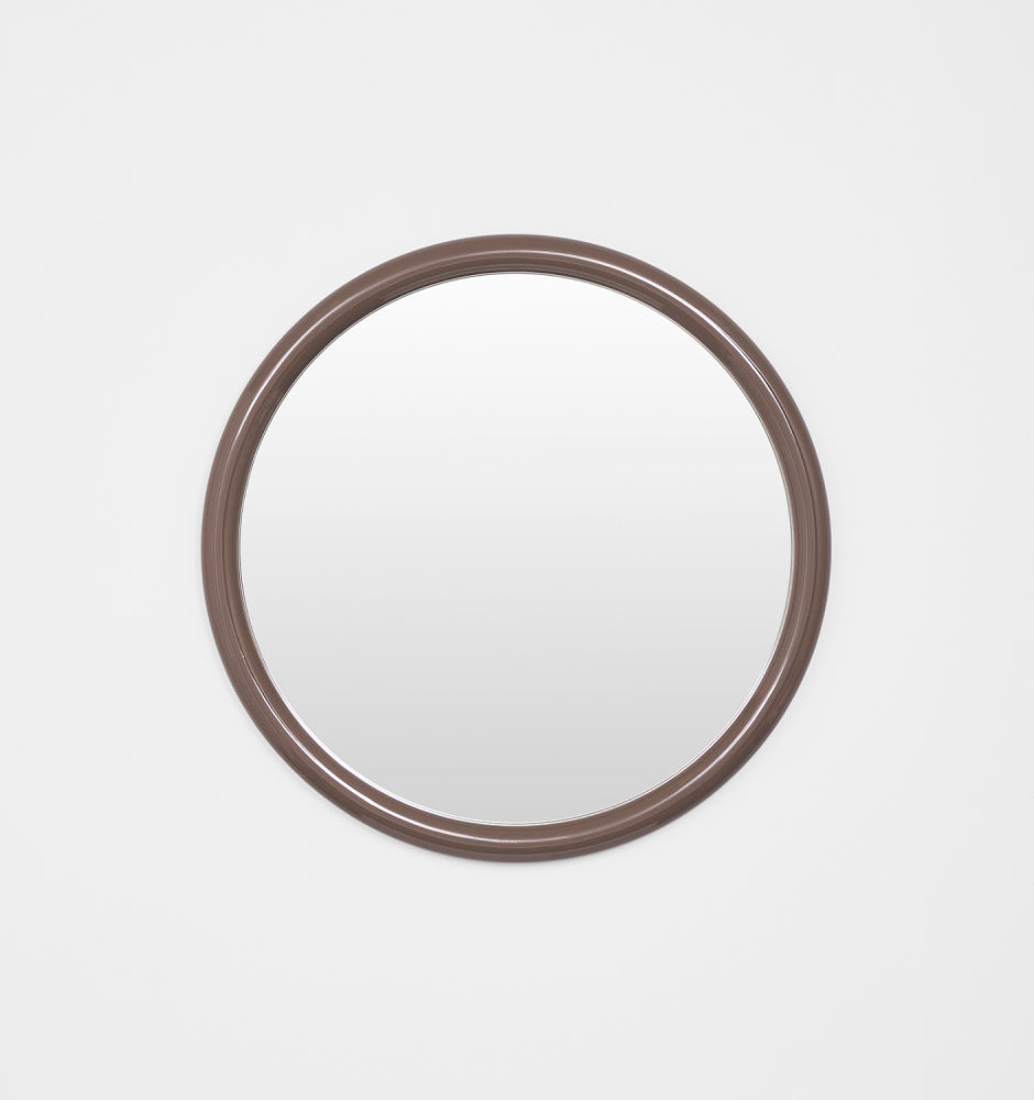 Middle of Nowhere Gertrude Round Gloss Mirror, Cocoa | Norsu Interiors