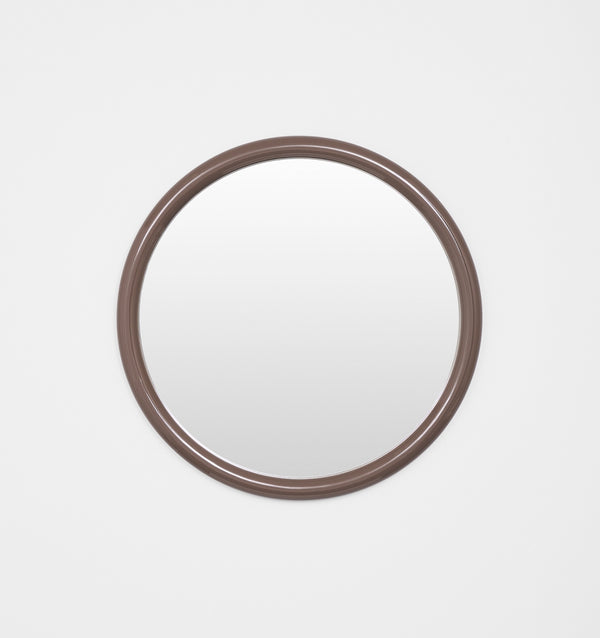 Middle of Nowhere Gertrude Round Gloss Mirror, Cocoa | Norsu Interiors