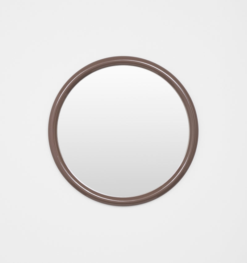 Middle of Nowhere Gertrude Round Gloss Mirror, Cocoa | Norsu Interiors