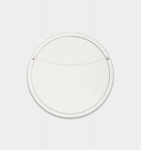 Middle of Nowhere Gertrude Round Gloss Mirror, Cotton - reverse showing fixings