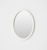 Middle of Nowhere Gertrude Round Gloss Mirror, Cotton - tubular frame profile