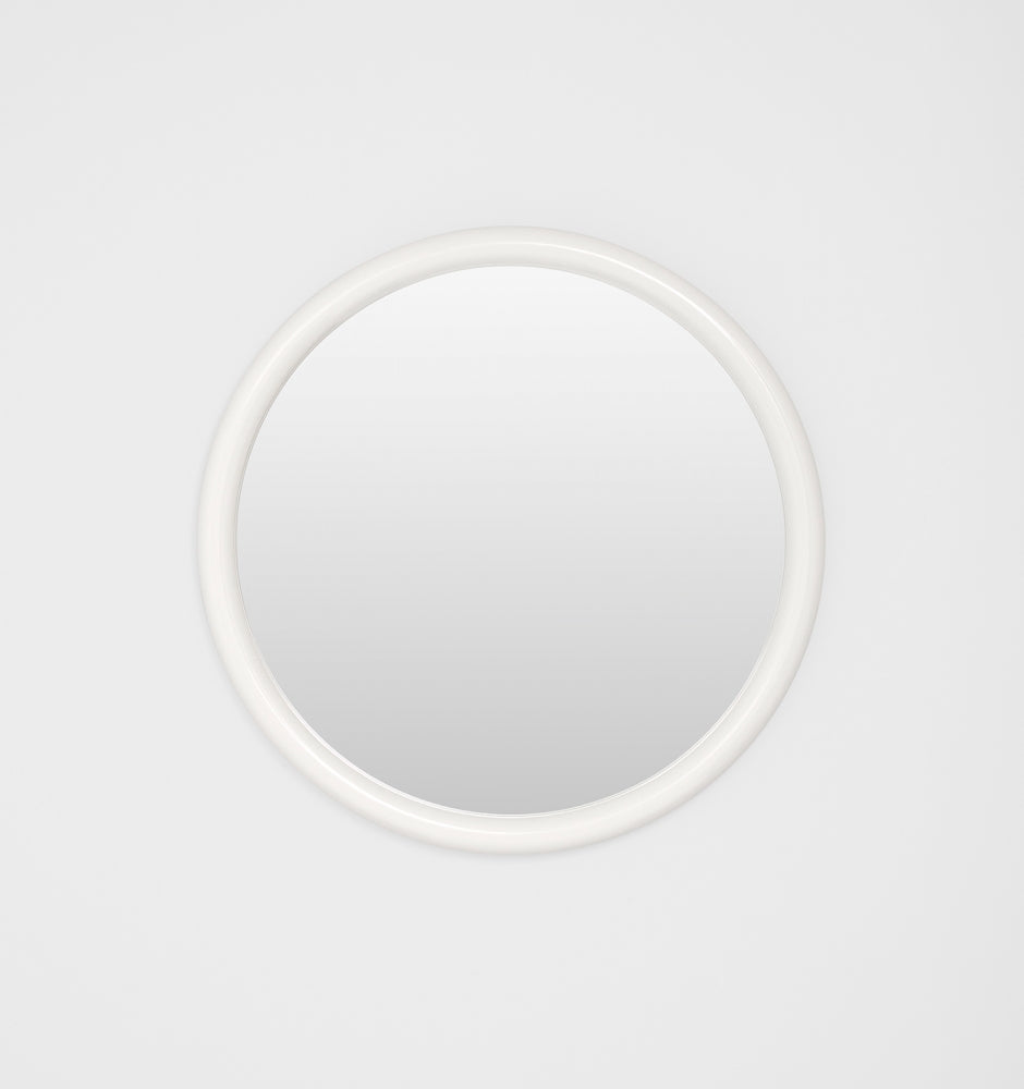Middle of Nowhere Gertrude Round Gloss Mirror, Cotton | Norsu Interiors
