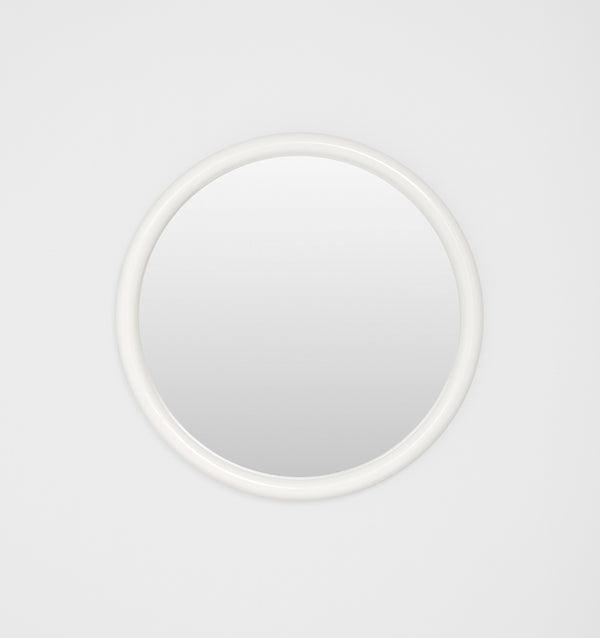 Middle of Nowhere Gertrude Round Gloss Mirror, Cotton | Norsu Interiors