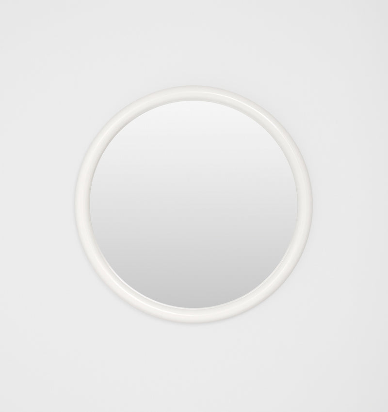 Middle of Nowhere Gertrude Round Gloss Mirror, Cotton | Norsu Interiors