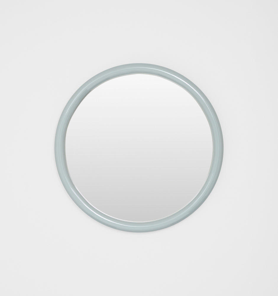 Middle of Nowhere Gertrude Round Gloss Mirror, Dusty Blue | Norsu Interiors