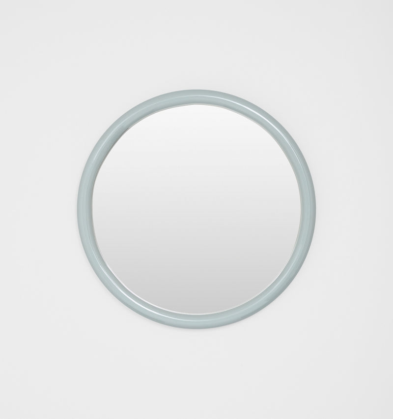 Middle of Nowhere Gertrude Round Gloss Mirror, Dusty Blue | Norsu Interiors