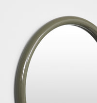 Middle of Nowhere Gertrude Round Gloss Mirror, Olive - frame detail