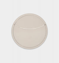 Middle of Nowhere Gertrude Round Gloss Mirror, Sand - reverse showing fixings