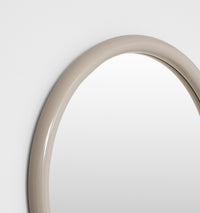 Middle of Nowhere Gertrude Round Gloss Mirror, Sand - frame detail