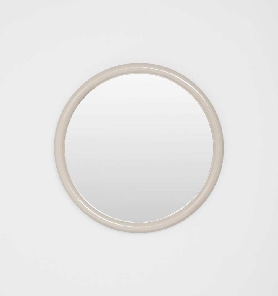 Middle of Nowhere Gertrude Round Gloss Mirror, Sand | Norsu Interiors