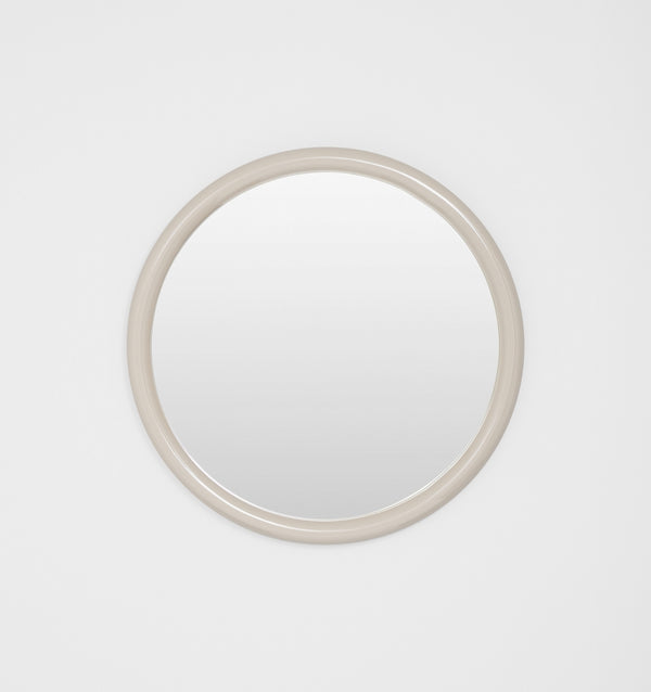 Middle of Nowhere Gertrude Round Gloss Mirror, Sand | Norsu Interiors