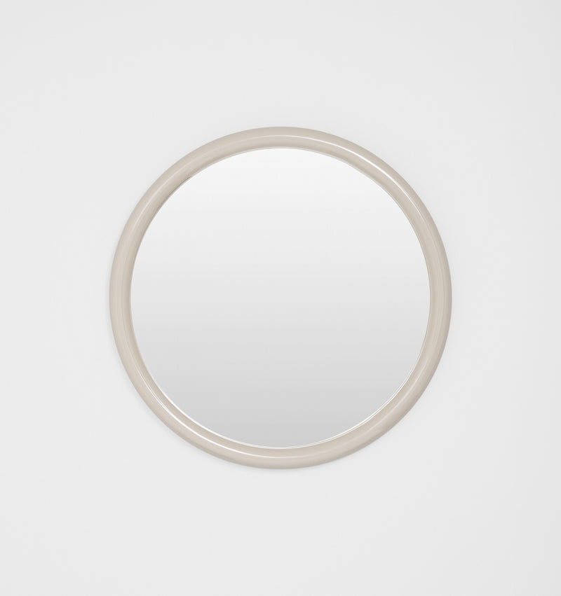 Middle of Nowhere Gertrude Round Gloss Mirror, Sand | Norsu Interiors