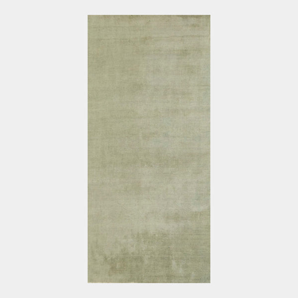 GlobeWest Bower Faris Rug in Verde, deep-etched on grey