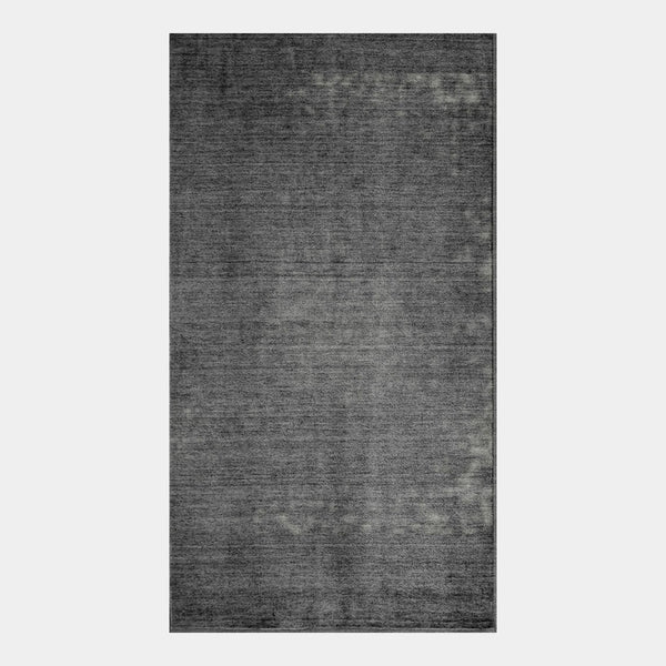 GlobeWest Bower Frame Rug in Orion, deep-etched on grey