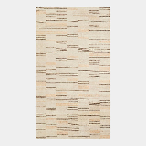 GlobeWest Bower Horizon Rug in Evening Sand, deep-etched on grey