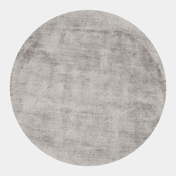 GlobeWest Tepih Neptune Round Rug in Dove Grey, deep-etched on grey