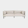 Globe West Felix Fold 3 Seater Sofa in Windy Grey with fabric upholstery and black metal legs