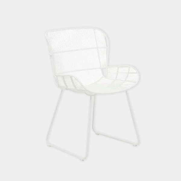 GlobeWest Granada Butterfly Dining Chair, White | Norsu Interiors
