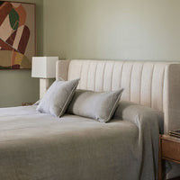 Eadie Lifestyle Luca Linen Bed Cover - Grey