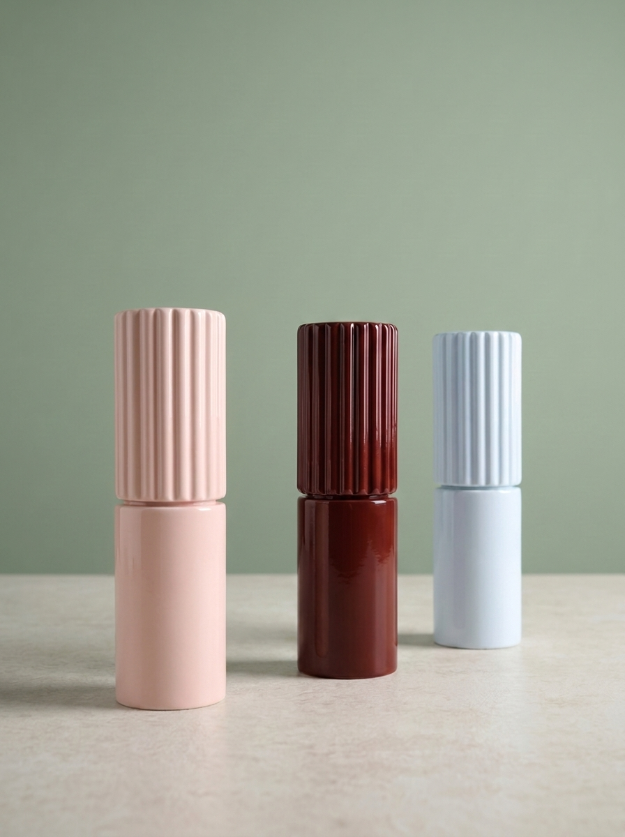norsu STUDIO grinders in blush, merlot and mist