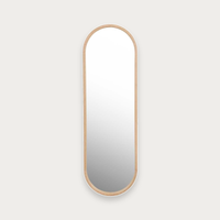 GlobeWest Brody Oval Mirror in New Oak | Norsu Interiors