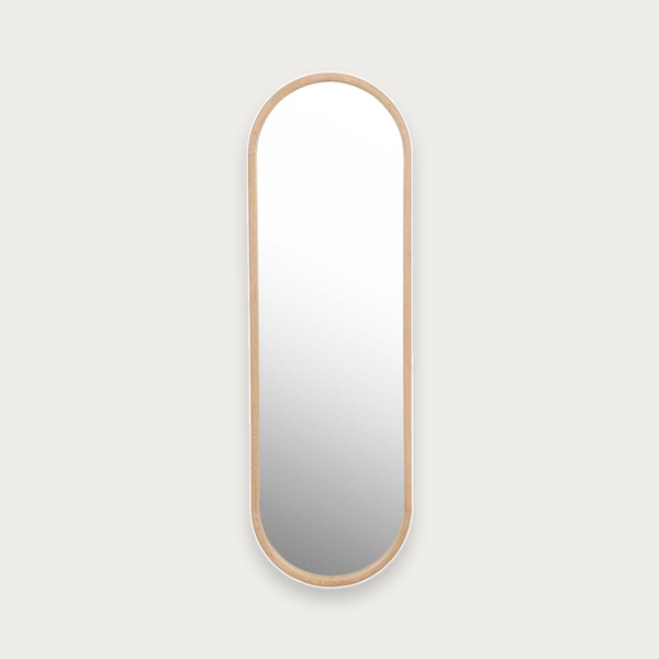 GlobeWest Brody Oval Mirror in New Oak | Norsu Interiors