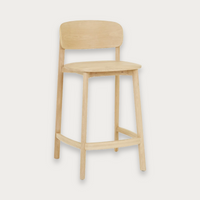 GlobeWest Miles Barstool - Satin Oak