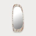 GlobeWest Oakley Pebble Floor Mirror - Monica Red Marble