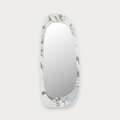 GlobeWest Oakley Pebble Floor Mirror - Ocean Marble