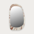 GlobeWest Oakley Pebble Mirror - Monica Red Marble