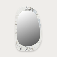 GlobeWest Oakley Pebble Mirror in Ocean Marble | Norsu Interiors