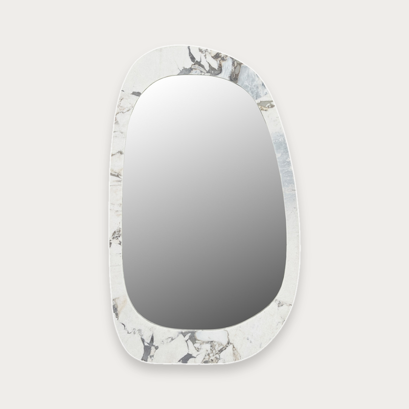 GlobeWest Oakley Pebble Mirror in Ocean Marble | Norsu Interiors