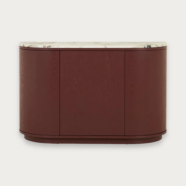 GlobeWest Oberon Crescent Marble Storage Unit - Matt Ocean Marble - Shiraz