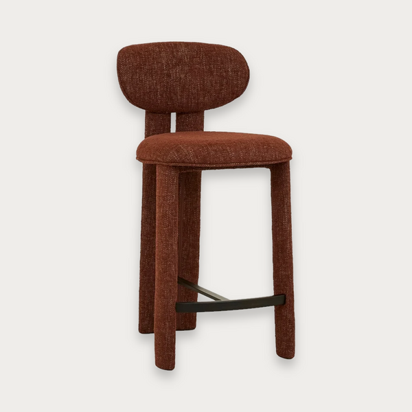 GlobeWest Pedro Barstool - Rosewood - Matt Bronze