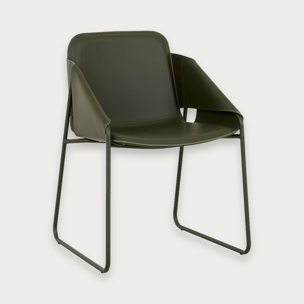 GlobeWest Rye Dining Armchair - Nori - Matt Nori