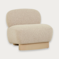 GlobeWest Willa Occasional Chair - Moonbeam - Camel